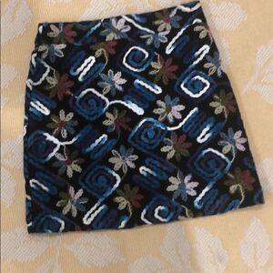 NWOT Zara Multi Color Stitch Mini Skirt